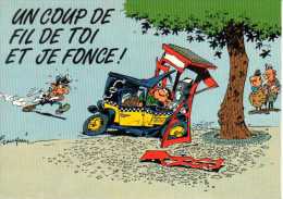 Carte Postale N 76 - GASTON LAGAFFE - ANDRE FRANQUIN -  Un Coup De Fil De Toi Et Je Fonce - Police Gendarme - Gaston