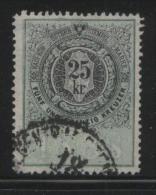 AUSTRIA ALLEGORIES 1888 25KR REVENUE BLACK & GREEN PERF 12.50 X 12.50 BAREFOOT 359 - Revenue Stamps
