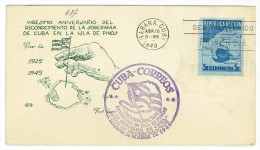 CUBA - FDC - 1949 The 20th Anniversary Of The Return Of Isle Of Pines To Cuba - Briefe U. Dokumente