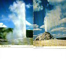 GRAND CANYON NATIONAL  YELLOWSTONE     OLD FAITHFUL GEYSER WHITE DOME            LOT DE 3 CARTES 1971 - Yellowstone