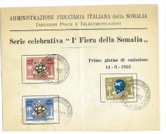 SOMALIA ITALIANA - FDC - 1952 Trade Fair - Somalië