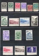 MONACO   Série Complète  16 Timbres     Année 1943       (10 Timbres Neufs Sans Charnière Et 6 T Avec Charnière) - Other & Unclassified