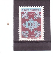 S 136   Nsg  Y &T (TIMBRE DE SERVICE) *TURQUIE* 13/10 - Official Stamps