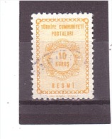 89  OBL   Y&T  (Timbre De Service)   *TURQUIE*  13/10 - Official Stamps