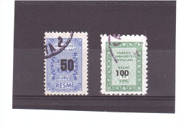 80 81  OBL   Y&T  (Timbre De Service)   *TURQUIE*  13/10 - Timbres De Service