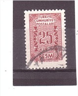 78  OBL   Y&T  (Timbre De Service)   *TURQUIE*  13/10 - Dienstmarken