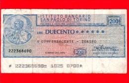 MINIASSEGNI - ISTITUTO BANCARIO SAN PAOLO DI TORINO - Usato - [10] Chèques