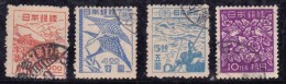 Japon 1947-1948 N°Y.T. :   380B à 380E Obl. - Used Stamps