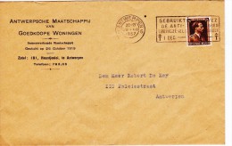 A27 - Enveloppe De 1937 Entête Et Flamme Anti-tuberculeux - Cob 427 - Altri & Non Classificati