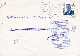 A27 - Enveloppe De 1987 - Adresse Insuffisante Et Cachet 82 Du Facteur - Sonstige & Ohne Zuordnung