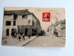 Carte Postale Ancienne : MASSY : Rue De Paris  , Cie De Vins , Mme Barre , Liqueurs, Animé - Massy