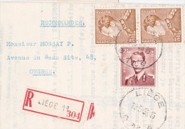 A27 - Enveloppe Recommandé 304 De 1958 - Cob 2x 847 1574 - Andere & Zonder Classificatie