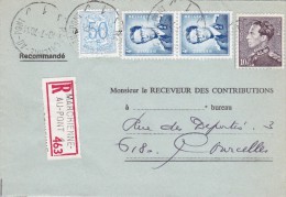 A27 - Enveloppe Recommandé 463 De 1970 - Courrier Du Receveur Des Contributions - Cob 854 2x 926 Et 848A - Andere & Zonder Classificatie