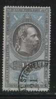 AUSTRIA 1877  EMPEROR FRANZ-JOZEF 1FL GREEN & BLACK REVENUE PERF 13.00 X 13.00 BAREFOOT 226 - Revenue Stamps