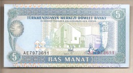 Turkmenistan - Banconota Non Circolata Da 5 Manat - Turkménistan