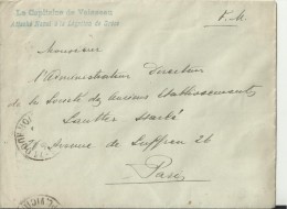 FRANCE / GRECE - ENVELOPPE MARQUEE LEGATION DE GRECE A PARIS - ATTACHÉ NAVAL ADDRESSE A PARIS (ANCIENS ETABLISSEMENTS -- - Sin Clasificación