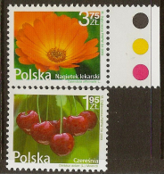 POLAND 2009 Fruit + Flowers SG 4382/3 UNHM #MT336 - Neufs