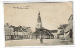 CPA BEAUNE LA ROLANDE (Loiret) - La Place Et La Halle - Beaune-la-Rolande