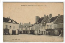 CPA BEAUNE LA ROLANDE (Loiret) - Un Coin De La Place - Beaune-la-Rolande