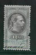 AUSTRIA 1875 EMPEROR FRANZ-JOZEF 12KR GREEN & BLACK REVENUE PERF 10.25 X 10.75 BAREFOOT 189 - Revenue Stamps