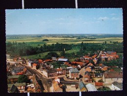 HORNOY / VUE D´ENSEMBLE ET PLACE DE LA MAIRIE  / BELLE CARTE PHOTO AERIENNE / 1973 - Hornoy Le Bourg