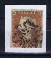 Great Britain SG  8 Used  Yvert 3, Obl. Maltese Cross ,Ivory Head - Oblitérés