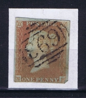 Great Britain SG  8a Blue Paper Used  Yvert 3, Pair - Oblitérés