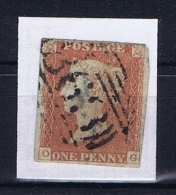 Great Britain SG  8a Blue Paper Used  Yvert 3, Pair - Oblitérés