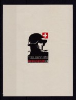 Schweiz Soldatenmarken 1939 Teritorial-Truppen Block  "TER.BAT.168" ** Postfrisch - Vignetten