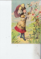 CHROMO DECOUPIS  Non Collé - Fillette - Chapeau - D19 32 - Enfants