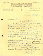 Factuur Facture Brief Lettre  - Sous Vetements De Roeck - Bourlet - Rhode St Genèse 1949 - 1900 – 1949