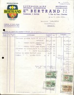 Factuur Facture Brief Lettre  - Bouwmaterialen Ets Bertrand - Kortrijk 1958 - 1950 - ...