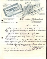 Factuur Facture Brief Lettre  - Cartonnage Higuez & Stoquart - La Bouverie - Bernissart 1949 - 1950 - ...