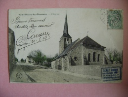 CP SAINT PIERRE LES NEMOURS  L EGLISE  - ECRITE EN 1907 - Saint Pierre Les Nemours