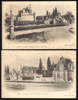 LOT 2 CPA  PRECURSEUR- FRANCE- ANET (28)- 2 VUES PRECURSEURS DU CHATEAU DE DIANNE DE POITIER - Anet