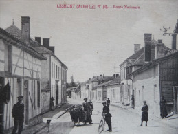 CPA Aube.Lesmont. Route Nationale.Boulangère En Livraison. - Other & Unclassified