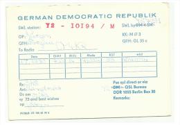 GERMANY  Amateur Radio - Berlin - Y2-IOI94 - 1980 - Radio Amateur