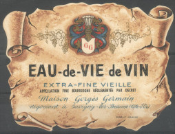 Etiquette EAU De VIE De VIN - Bourgogne