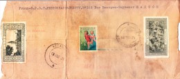 Indochine 1935 Registered Cover From Saigon To India Via Colombo With Three Different Labels On Back Side - Luchtpost