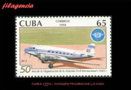 CUBA MINT. 1994-15 CINCUENTENARIO DE LA ORGANIZACIÓN DE LA AVIACIÓN CIVIL OACI - Nuevos