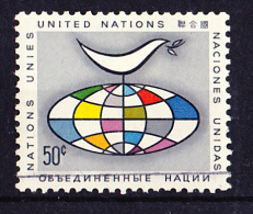 UN New York - Globus + Friedenstaube (MiNr: 106) 1964 Gest. Used Obl. - Oblitérés