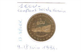 1 ECU De CONFLANS - SAINTE - HONORINE . 13 980 Exemplaires . - Euros Des Villes