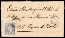 BARCELONA - EDI O 107 - CARTA CIRC. A ST JUAN DE HORTA - FECH. T.II \"SABADELL\ - Lettres & Documents