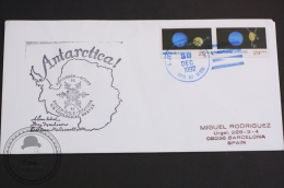 December 30, 1992 Antarctica Amundsen Scott South Pole Station Cover - South Pole Antarctica FPO AP 96598 Postmark - Onderzoeksstations