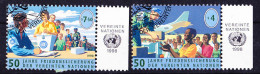 UN Wien Vienna Vienne Hilfe+Unterstützung (MiNr: 266/7 Je Mit TAB) 1998 - Gest. Used. Obl.. - Usados