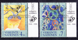 UN Wien Vienna Vienne - Hilfe+Unterstützung (MiNr: 268/9 Je Mit TAB) 1998 -  Gest. Used. Obl.. - Usati