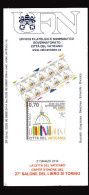 Vaticano °- X-2014 -  St. Postale - Bollettino Ufficiale - 27° Salone Del Libro Di Torino. Vedi Descrizione - Lettres & Documents