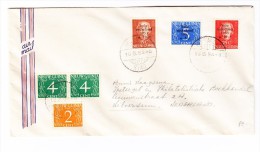 1953 5-25c Hochwasser Geschädigte Auf  Luftpost Brief Ab Hollandia Nach Hilversum NL - Netherlands New Guinea