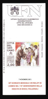 Vaticano °-X- 2013 -  St. Postale - Bollettino Ufficiale - Ann. Della Nascita Di Raoul Follereau - Brieven En Documenten