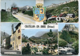 CPSM 26 CHATILLON EN DIOIS MULTI VUES 1960   Grand Format 15 X 10,5 - Châtillon-en-Diois